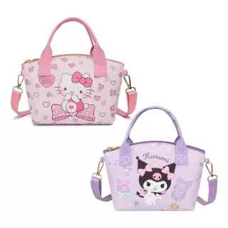 Kit 2 Bolsas De Mano Hombro Para Mujer Hello Kitty / Kuromi