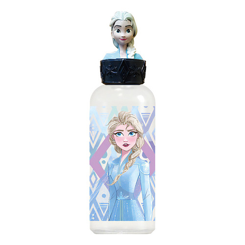 Botella Con Tapa 3d Frozen 560 Ml Color Celeste