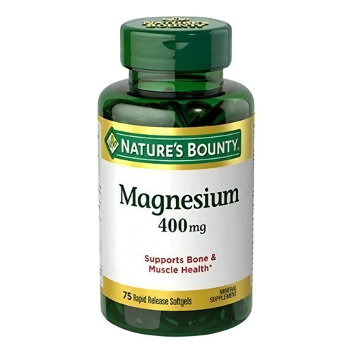 Nature´s Bounty Magnesio Magnesium 400 Mg 75 Softgels Sabor Sin Sabor