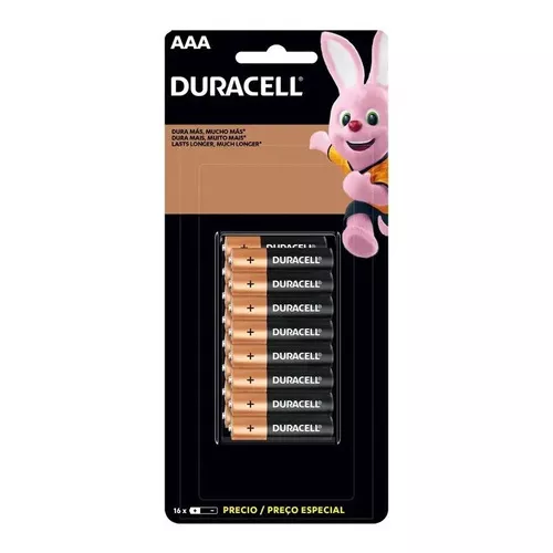 Liqui - Duracell Pilas Alcalinas AAA de Larga Duración - Pack de 4