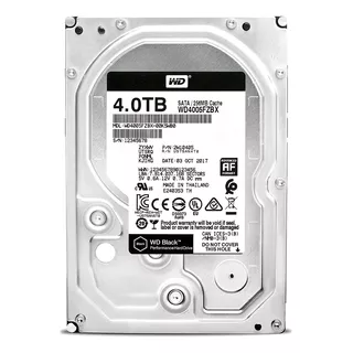 Disco Duro Interno Western Digital Wd Black Wd4005fzbx 4tb Negro