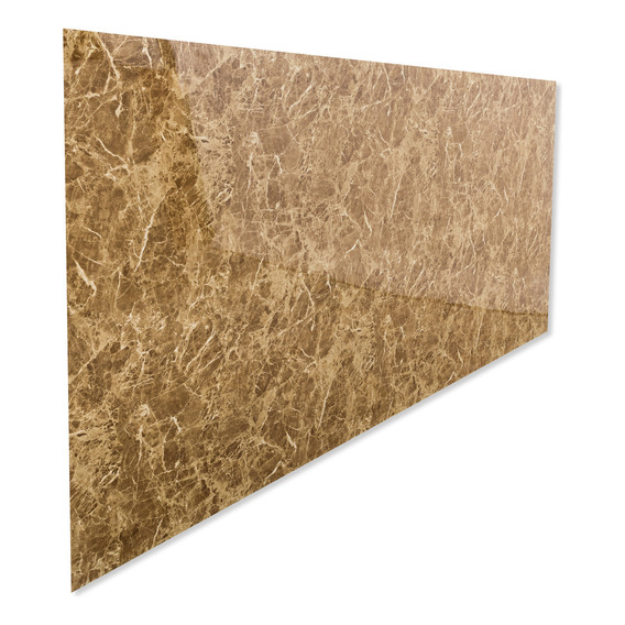 Panel Uv Revestimiento Pared Simil Piedra Pulido 122x 244cm Color Emperador Claro Liso