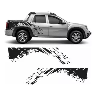 Kit Adesivo Faixa Lateral Personalizada Renault Duster Cor Preto