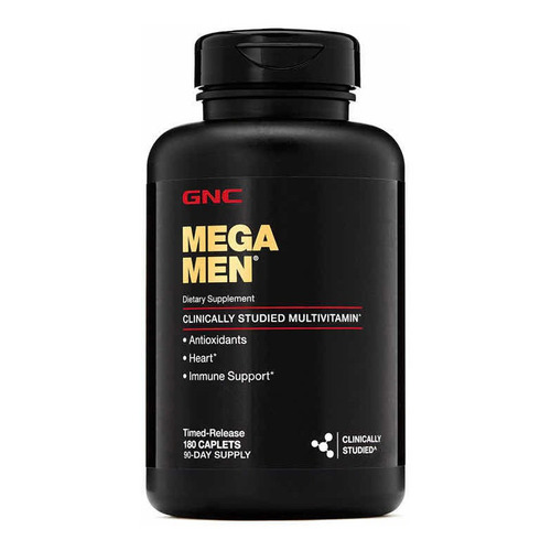 Suplemento en cápsula GNC  Mega Men Mega Men vitaminas en pote 180 un