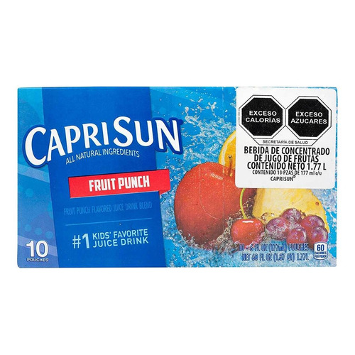 Bebida Capri Sun Fruit Punch 10 Pack