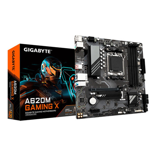 Tarjeta Madre Gigabyte A620m Gaming X Amd Am5 Ddr5 Micro Atx Color Negro