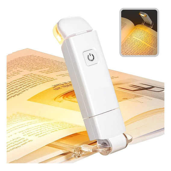 Lampara De Lectura Libros Clip Recargable Luz Led Nocturna