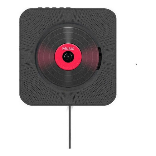Reproductor Cd Portátil Con Parlante Hi-fi Bluetooth Monta A Color Negro
