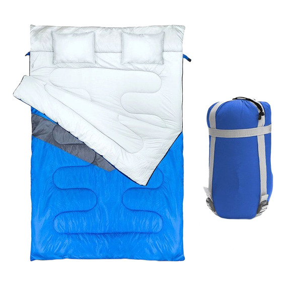 Sleeping Bag Ntk Kuple Casal Bolsa De Dormir Doble Interior Color Azul