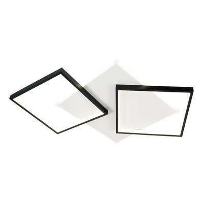 Plafon Led Oregon Negro 58w Diseño Moderno Tendencia Dab Negro