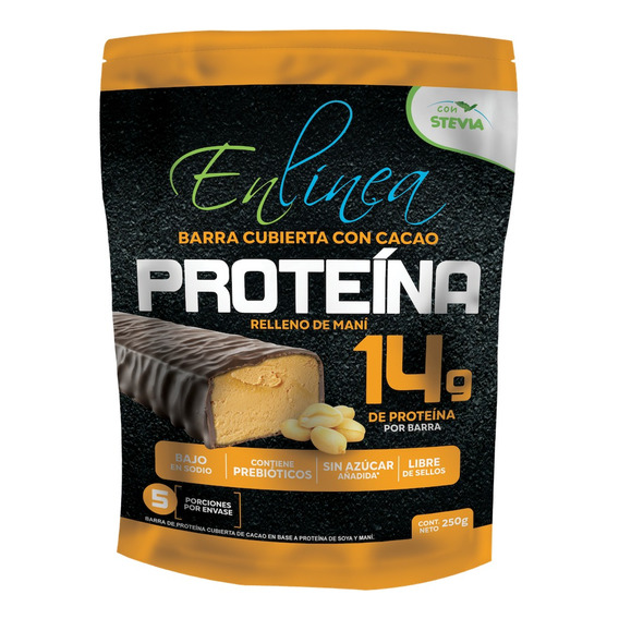 Barras De Proteína Chocolate Maní, Sin Azúcar, 5un De 50g