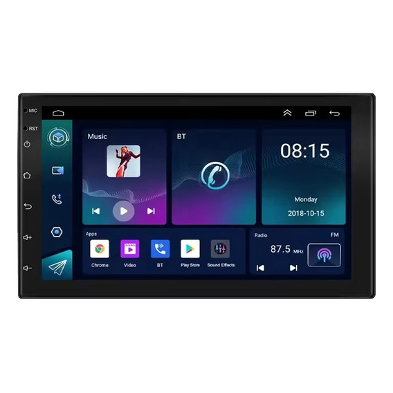 Radio Multimedia Android 7  Wifi-gps Y Cámara De Reversa 