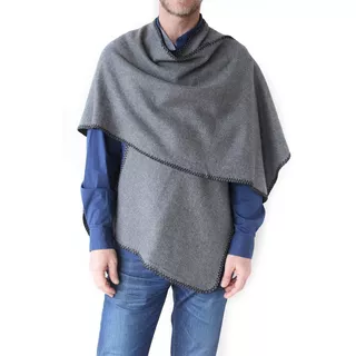 Ruana Poncho Mantón Hombre Brasero Fogón Pespunte Fin