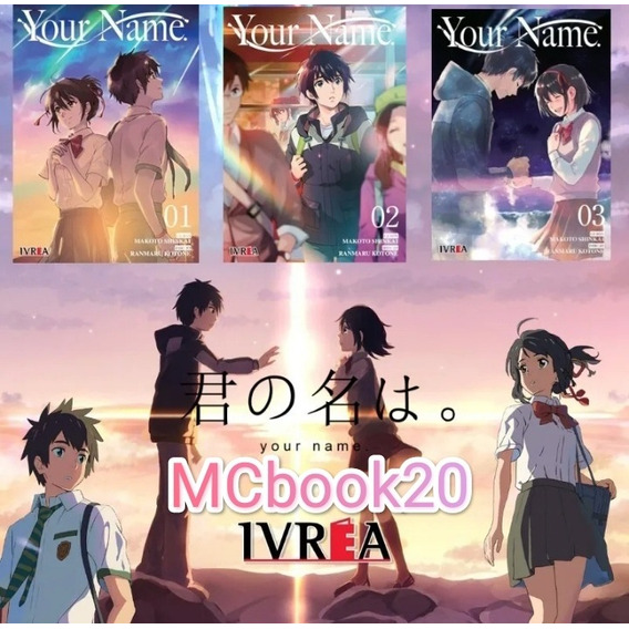 Manga Your Name Pack  Vol. 1/2/ 3 - Makoto Shinkai / Ivrea