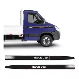 Adesivo Faixa Iveco Daily 70c17 Truck 7 Ton Preto