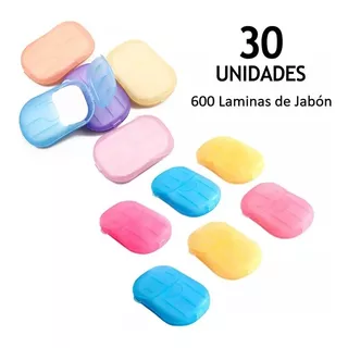 Láminas De Jabón Portátil Antibacterial 20 Laminas Pack 30