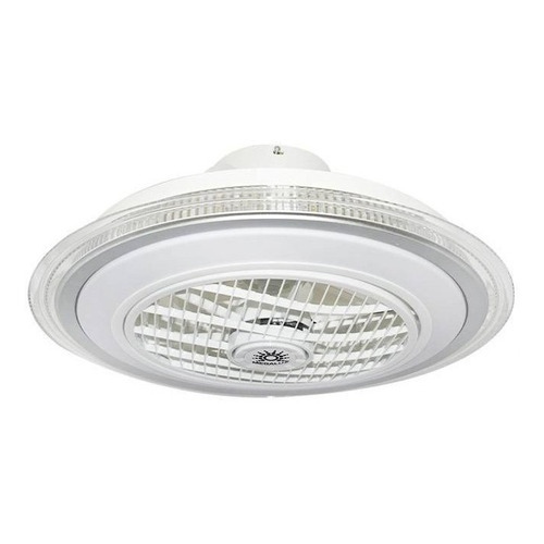 Ventilador de techo Megaluz F60061 blanco, 12" de diámetro 127 V