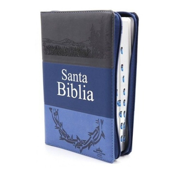 Biblia Letra Grande Cierre Indice Azul Reina Valera 1960