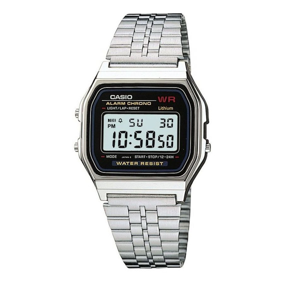 Reloj Casio A-159wa-1 Plateado Unisex
