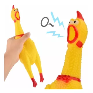 Frango Galinha De Borracha Para Morder Brinquedo P/ Pet Cães