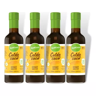 4 Calda De Coco Qualicoco 250ml 100% Néctar De Coco