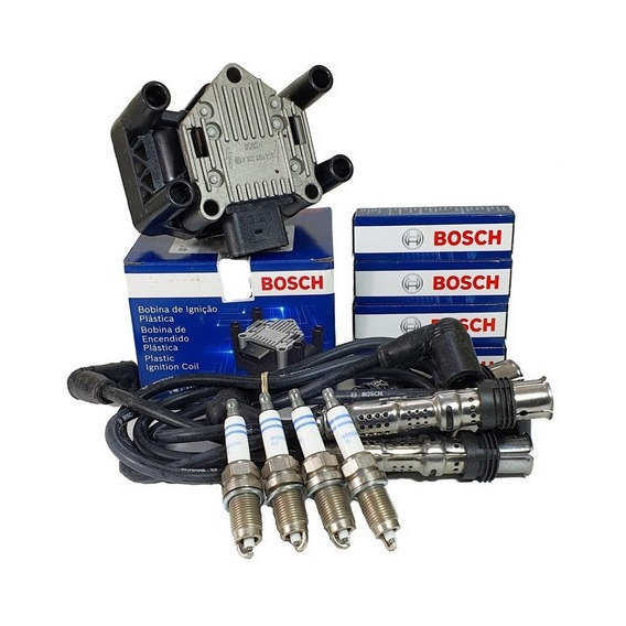 Kit Bosch Bobina+ Cables+ Bujías Vw Gol Trend 1.6 8v 08-2019