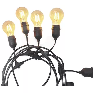 Cordão De Luz Varal 10mts 20 Soquetes Com Emenda Galaxy Led