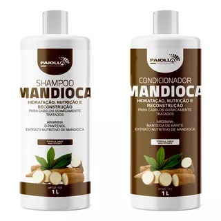 Kit Shampoo + Condicionador Mandioca 2x1 Litro Paiolla