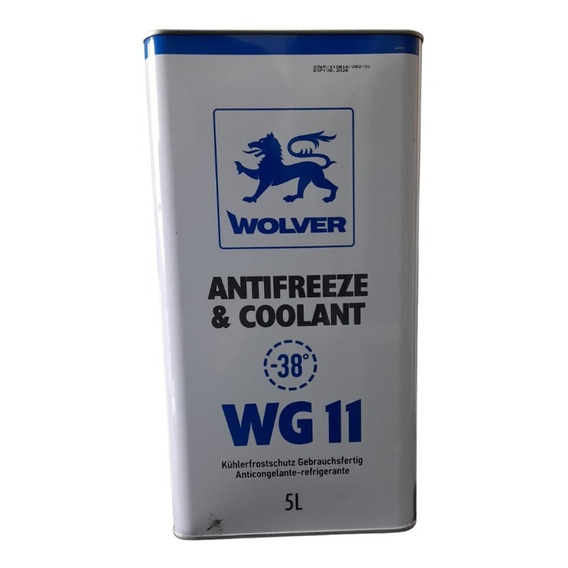 Refrigerante 5lts. Listo Para Usar Wg11 Azul 50/50 Wolver 