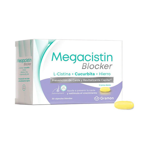 Megacistin Blocker 30 Cáp Blandas Prevención Caida Capilar