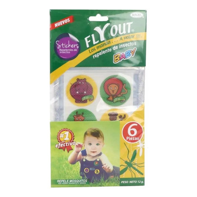 Fly Out Baby Stickers Repelentes De Insectos 6 Piezas