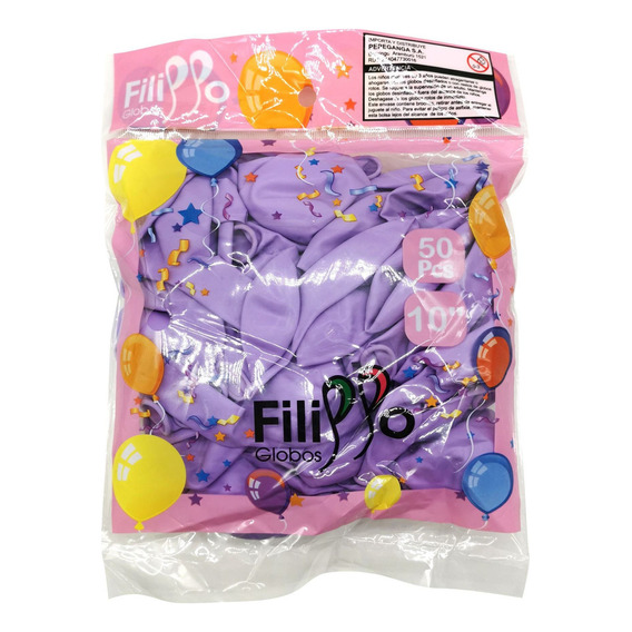 Globo 10 X 50 Filippo Pastel Violeta