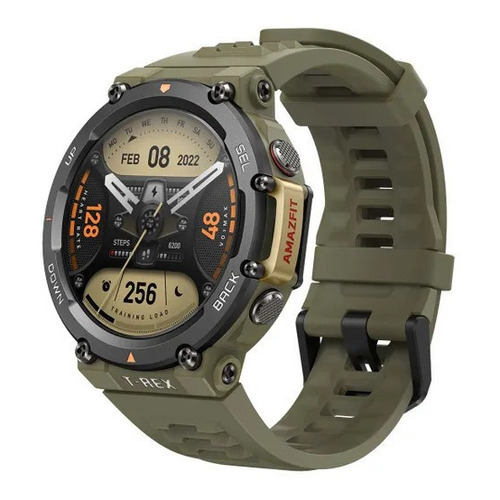 Smartwatch Amazfit T-Rex 2 T-Rex 2 Sport 1.39" caja de  aleación de polímero  wild green, malla  wild green de  silicona