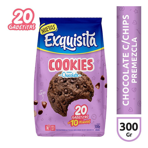 Premezcla Cookies Chocolate Exquisita Con Chips  300g 