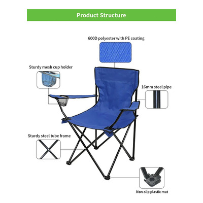 Silla Plegable Exterior Jardin Camping Pesca Playa Portatil