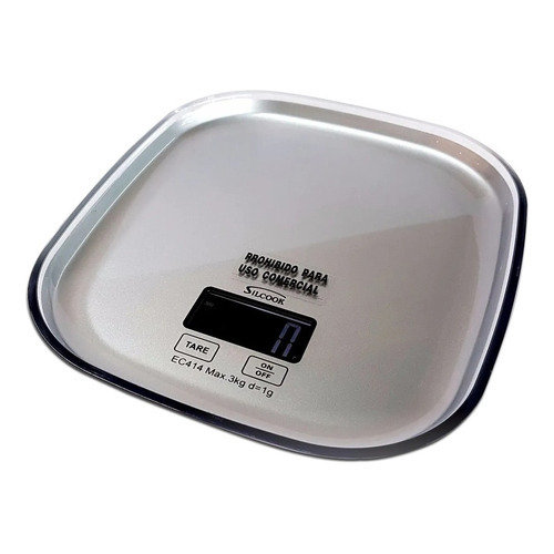 Balanza Cocina Digital 3kg Pettish Online Capacidad Máxima 3 Kg Color Plateado