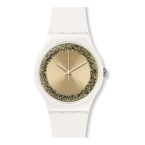 Reloj Swatch Sparklelightening Suow168 Color de la malla Blanco Color del bisel Blanco Color del fondo Blanco