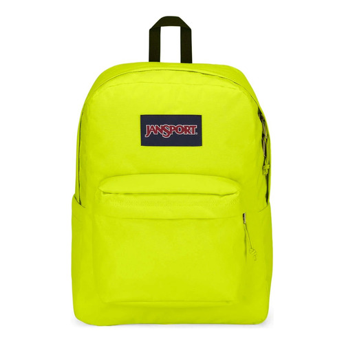 Mochila Jansport Superbreak Plus 26l Porta Notebook Urbana Color Cyber Lime Diseño De La Tela Liso