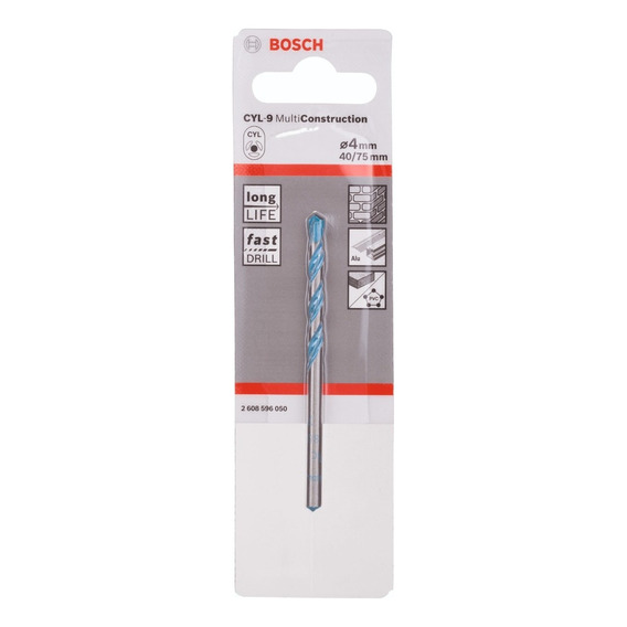 Mecha Widia Multiconstruccion Bosch 4mm Pared Ceramic Metal