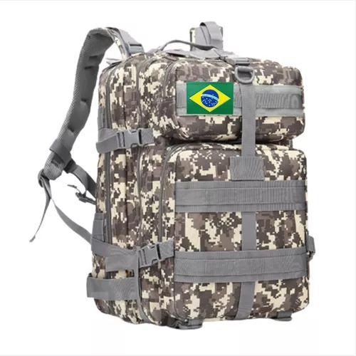 Mochila militar ShopManu tática, militar Mochila Militar color gris digital  30L