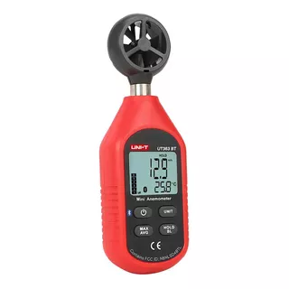 Anemometro Mide Velocidad Viento Aire Bluetooth App Ut363bt