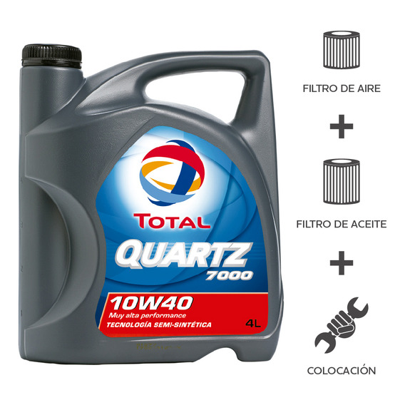 Cambio Aceite Total 7000 10w40+filtros+coloc Peug 207 1.4hdi