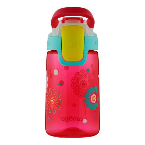 Botella Para Niño Contigo Gizmo Sip Rosado Con Flores 420 Ml