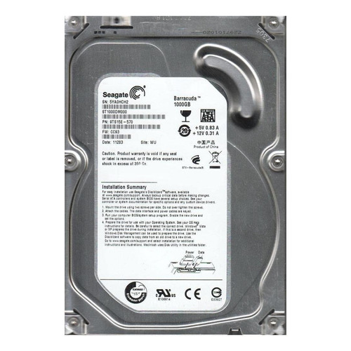 Disco duro interno Seagate Barracuda ST1000DM000 1TB