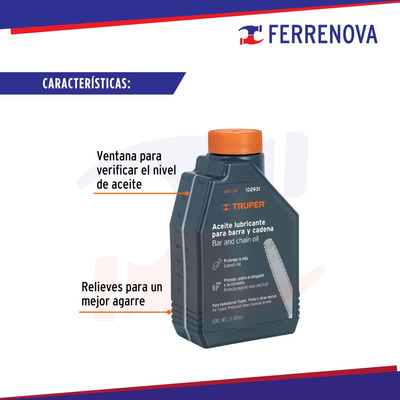 Aceite Lubricante Barra Y Cadena De Motosierra Truper 102931