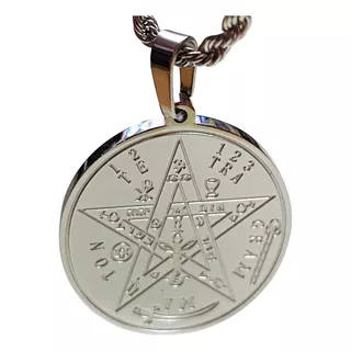 Pingente Tetragramaton Cordão Pentagrama Salomão Wicca T3