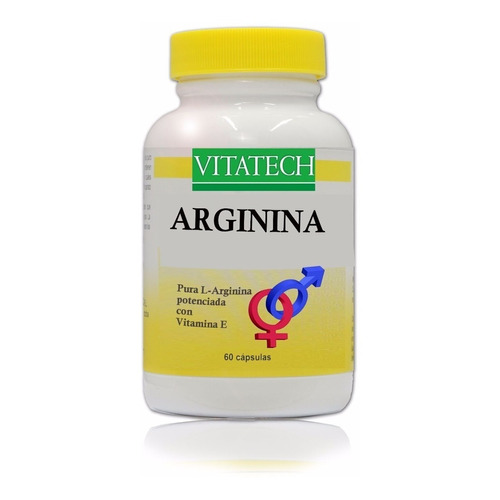 Arginina Vitatech X 60 Capsulas Aminoácidos + Vitamina E