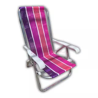 Reposera Silla Aluminio 4 Posiciones Playa Reclinable Oferta