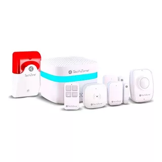 Kit Seguridad Smart Home Techzone Tzkit01sh Sensores Wifi