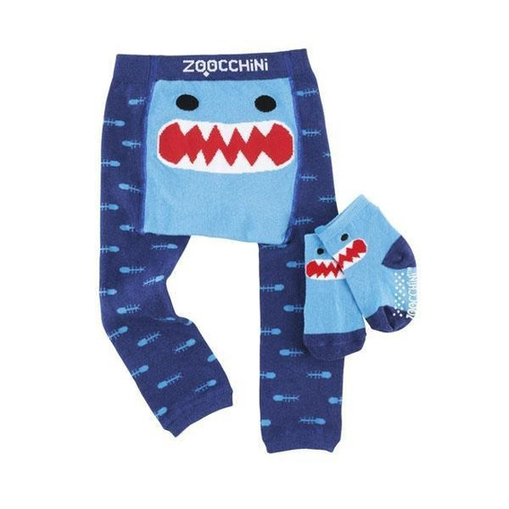 Ropa Bebés Pijama Leggins + Medias Zoocchini Diseño Tiburón